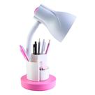 Luminária de Mesa Estudo Abajur Quarto Articulada Direcionável Escritório Home Office Porta Lápis Caneta Bivolt E27