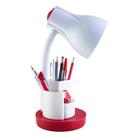 Luminária de Mesa Estudo Abajur Quarto Articulada Direcionável Escritório Home Office Porta Lápis Caneta Bivolt E27