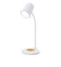 Luminária de Mesa Flexivél Led com Caixa de Som Bluetooth e Carregador Branco 33cm Luminária de Mesa Flexivél Led com Caixa de Som Bluetooth e Carregador Branco 33cm