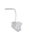 Luminária de Mesa Flexível Led Porta Caneta com Carregamento Sem Fio Branco