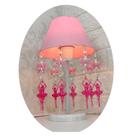 Luminária de Mesa Infantil Abajur de Bailarinas Rosa Decorar Quarto de Bebê Criança ABA Baila Laços