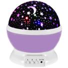 Luminária De Mesa Infantil Projetor Luzes Led Abajur 360 Roxo
