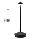 Luminaria de Mesa LED 3 Tons Controle de Intensidade Abajur Touch USB Bateria Recarregavel Cabeceira Quarto Leitura Home Office Decoraçao Elegante