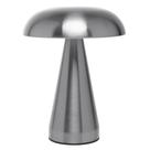 Luminária de Mesa Led 3 Tons Usb Lyor Mushroom Prata Metal