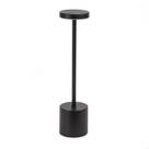 Luminária De Mesa Led Abajur Preto Recarregável Cabo Usb