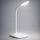Luminária de mesa LED recarregável com haste flexível branca