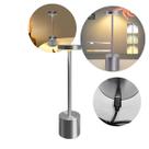 Luminária de Mesa LED Recarregável Touch 3 Cores USBC 3W Prata