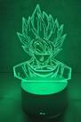 Luminária de mesa Led RGB Dragon Ball Busto Goku Cor:RBG