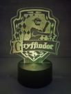 Luminária de mesa Led RGB Harry Potter Casas controle remoto Cor:Grifinória