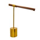 Luminaria de Mesa Metal Dourado Design Longo Alta Decoração