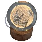 Luminária De Mesa Moderna Com Globo De Vidro Terra 60mm