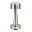 Luminária De Mesa Prata Abajur Led Recarregável Cabo Usb Luminária De Mesa Prata Abajur Led Recarregável Cabo Usb