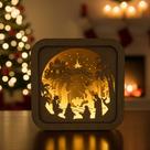 Luminária De Mesa Presépio 3d Decorativa Natal