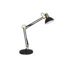 Luminária De Mesa Roma Industrial Preta Articulável c/ Base E27 G20