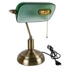 Luminária de Metal Estilo Inglês Clássico Cor Verde e Ouro Velho