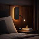 Luminaria de Parede 15W Preto Branco Quente 12cm