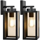 Luminária de Parede Externa BesLowe Preto Fosco Kit com 2 à Prova d'Água