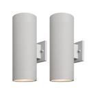 Luminária de parede externa Mirrea 14" impermeável cinza fosco, pacote com 2