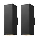 Luminária de parede externa mirrea Matte Black, pacote com 2 unidades de 46 cm Luminária de parede externa mirrea Matte Black, pacote com 2 unidades de 46 cm