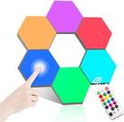 Luminária de Parede Hexagonal RGB ODISTAR 6 Peças USB com Controle Remoto Luminária de Parede Hexagonal RGB ODISTAR 6 Peças USB com Controle Remoto