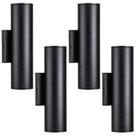 Luminária de parede LED LEONLITE Cylinder Up/Down 20W 3000K, pacote com 4 unidades 100-277V