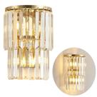 Luminária de parede Siljoy Modern Crystal 2-Lights Bedside Gold