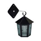 Luminária de Parede Veneza Alumínio Fundido Preta 19x12cm Luminária de Parede Veneza Alumínio Fundido Preta 19x12cm