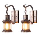 Luminária de parede Yisuro Rustic Oil Rubbed Bronze, pacote com 2