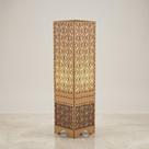 Luminaria De Piso Abajur De Chao Mdf Kairo 80cm Com Lampada Led Bivolt Quarto Sala Decoracao
