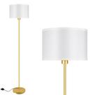 Luminária de piso BoostArea 147 cm dourada em metal com cúpula branca LED Luminária de piso BoostArea 147 cm dourada em metal com cúpula branca LED