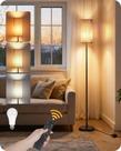 Luminária de piso GOEBLESON 163 cm com controle remoto, dimerizável, lâmpada 10 W