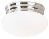Luminária de Teto 360 Lighting Formato Cogumelo Cúpula 20 cm Aço Escovado