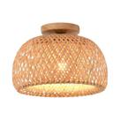 Luminária De Teto Artesanal Em Bambu E Vime Estilo Boho Para Quarto, Berçário, Corredor E Casa De