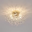 Luminária de teto CM MZY 6-Light Sputnik Gold Crystal