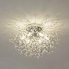 Luminária de teto CM MZY Chrome Firework Crystal 6-Light