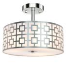 Luminária de teto DINGLILIGHTING Flush Mount Modern 3-Light Silver
