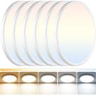 Luminária de teto DINGLILIGHTING, pacote com 6 LED, suporte embutido, 30 cm, 24 W