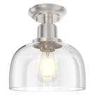Luminária de teto EAPUDUN Semi Flush Mount com abajur de vidro transparente