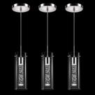 Luminária de teto Esfos Pendant LED Crystal 3x7.5W