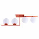 Luminária de Teto Jabuticaba Plafon de Sobrepor Decoração Sala Quarto com Globo de Vidro 4 Lâmpadas E27 Bivolt
