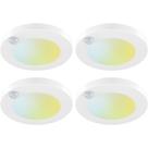 Luminária de teto LED com sensor de movimento JULLISON 4" 120V 10W 600Lm, pacote com 4