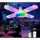 Luminária de Teto LED RGB com Caixa de Som Bluetooth Controle Remoto 40W Soquete E27