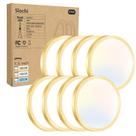 Luminária de Teto LED Slochi CLS15A-8 15W 3000K-6500K 19cm Dourada Kit com 8
