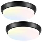 Luminária de teto LED weddeg 13" 36W 4000LM regulável preta, pacote com 2 Luminária de teto LED weddeg 13" 36W 4000LM regulável preta, pacote com 2