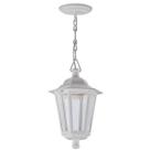 Luminária de Teto Lustre Pendente Colonial Externo Branco Sextavado Dital Grega