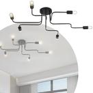 Luminária de Teto Metal Plafon Cronos 6 Lâmpadas E27 Estilo Industrial - Taschibra Luminária de Teto Metal Plafon Cronos 6 Lâmpadas E27 Estilo Industrial - Taschibra