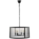 Luminária de teto Modway Frost Steel Pendant preta 110V