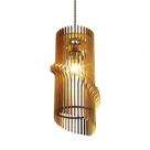 Luminária de Teto Pendente Atenas em MDF Preta Bivolt 110V-220V 100W Lenobre