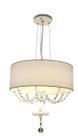 Luminária de Teto Pendente Bailarina Branco com cristal 2 em 1 30x15cm