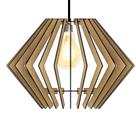 Luminária de Teto Pendente Diamante Mdf Cru Bivolt 100W para Interior e Exterior Lenobre